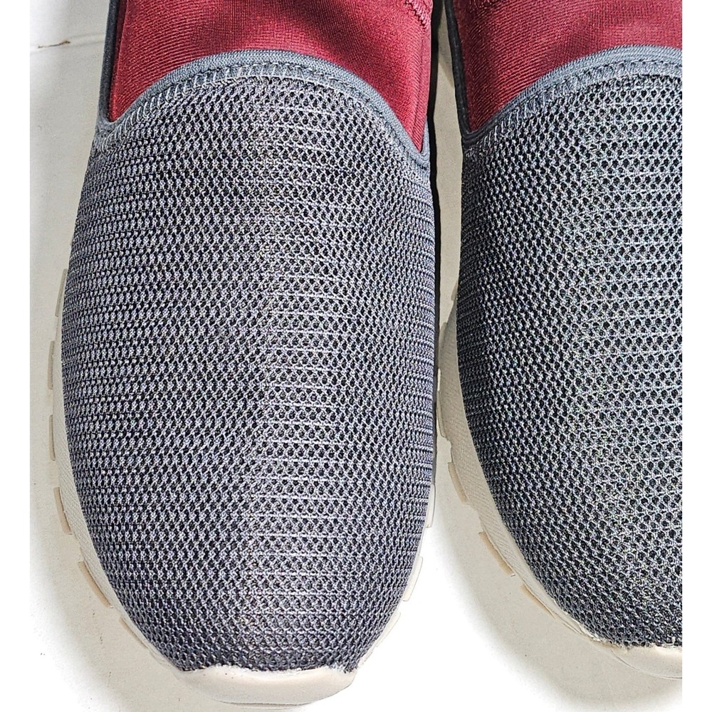 Lori Goldstein LOGO LI-POSY Carbon Grey Mesh Neoprene Slip On Sneakers Womens 6M